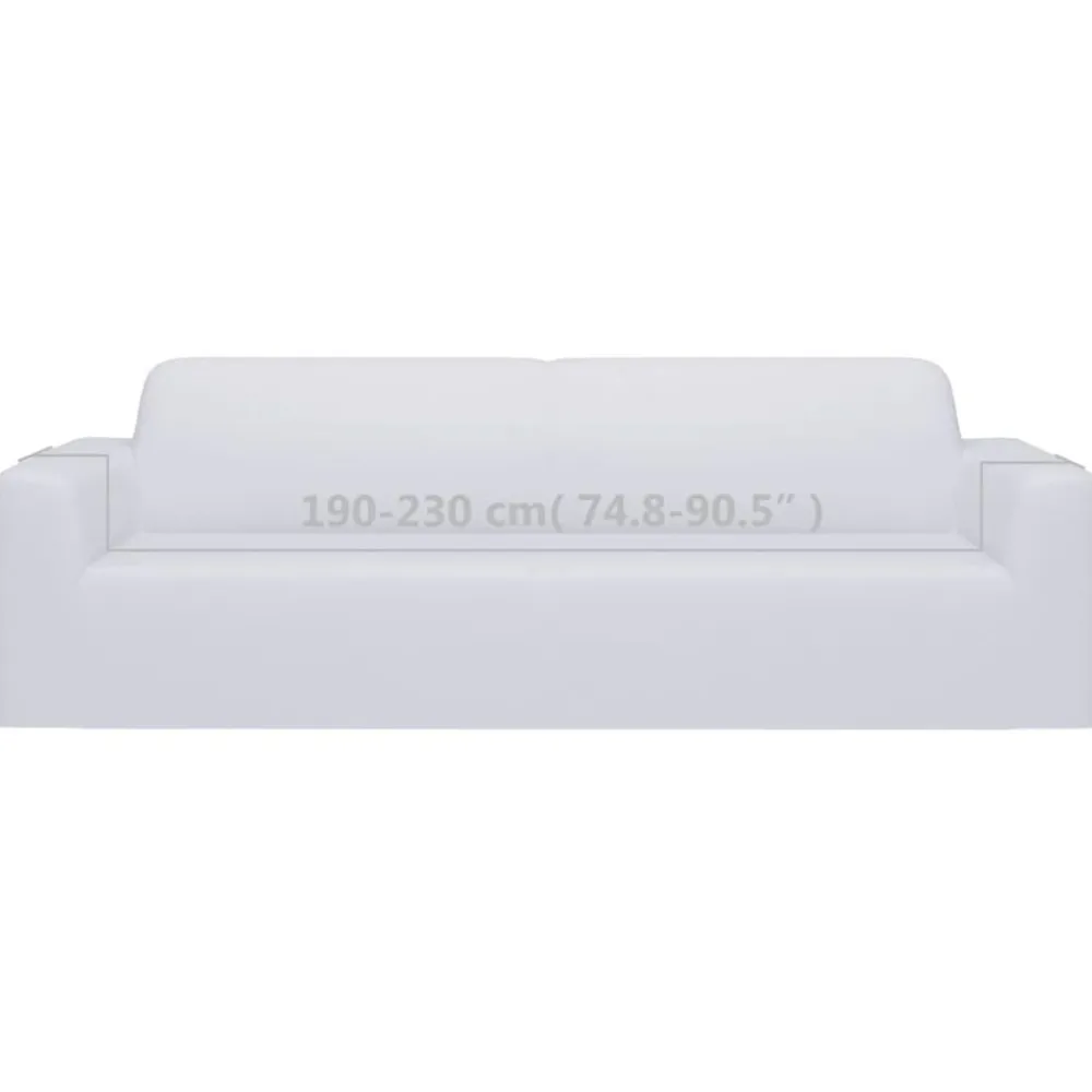 vidaXL Decoración-Funda elástica para sofá de 3 plazas poliéster jersey blanca