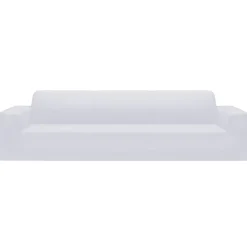 vidaXL Decoración-Funda elástica para sofá de 4 plazas poliéster jersey blanca