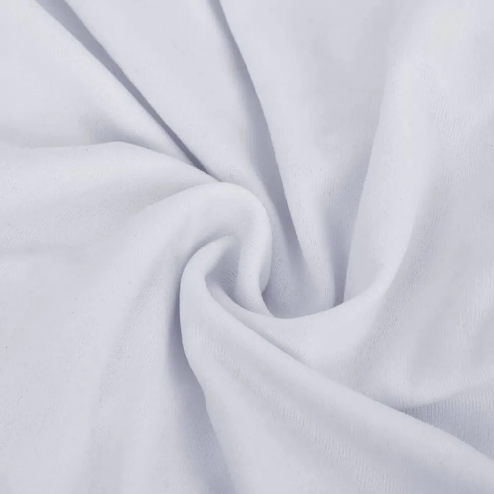 vidaXL Decoración-Funda elástica para sofá de 4 plazas poliéster jersey blanca