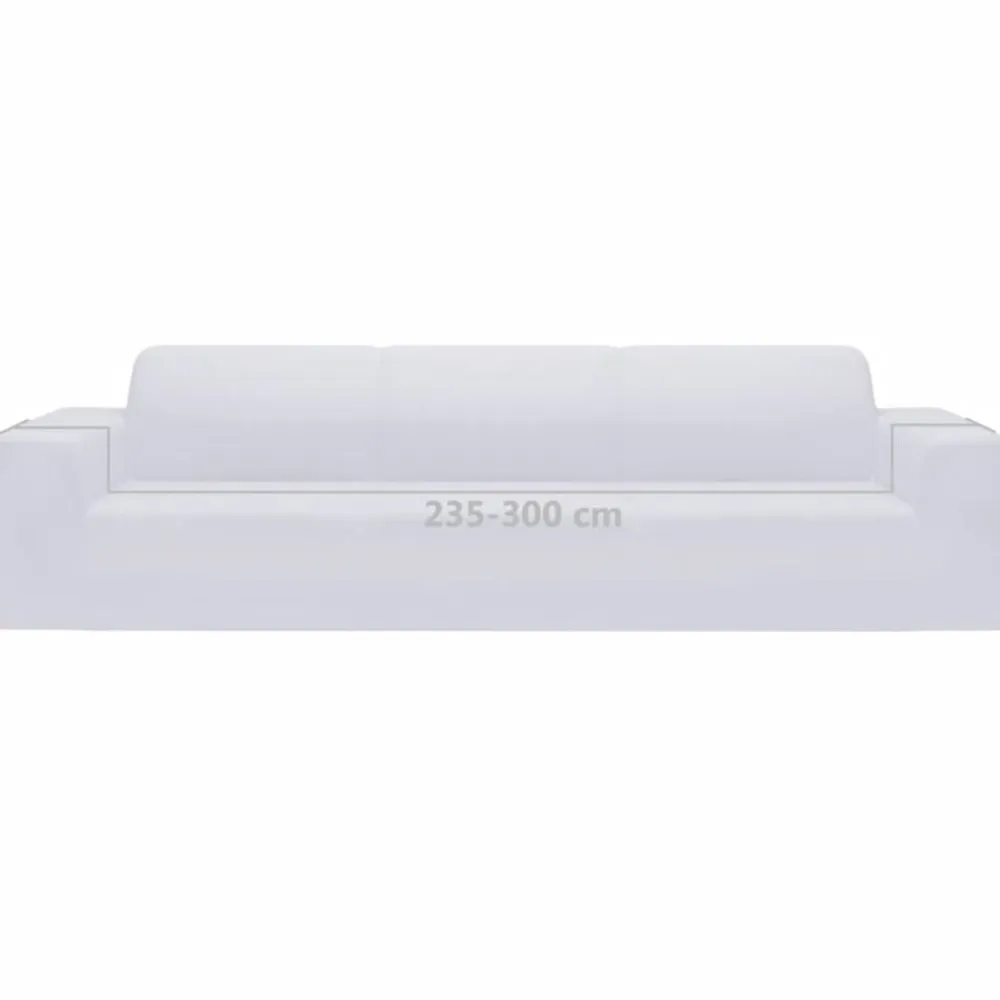 vidaXL Decoración-Funda elástica para sofá de 4 plazas poliéster jersey blanca