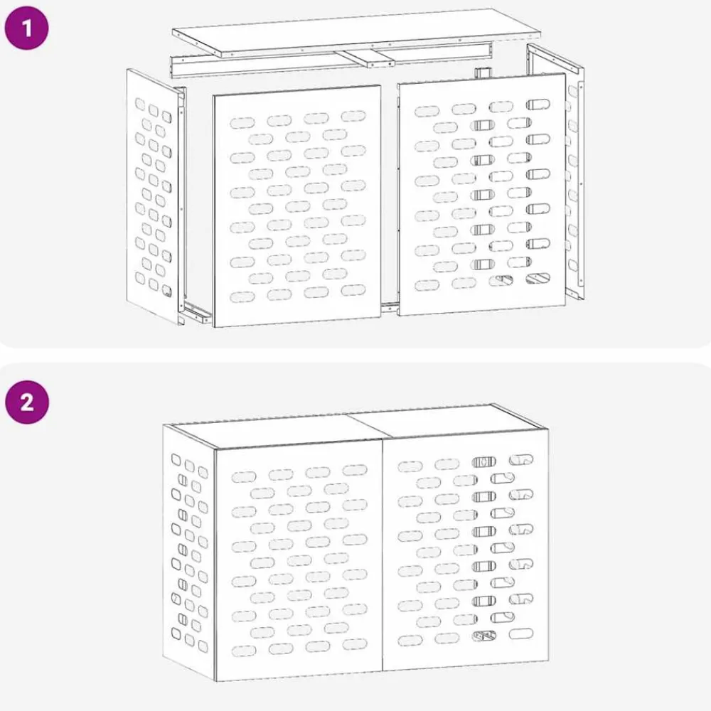 vidaXL Accesorios Para Electrodomésticos-Funda para Aire Acondicionado 90 x 40 x 60 cm Acero