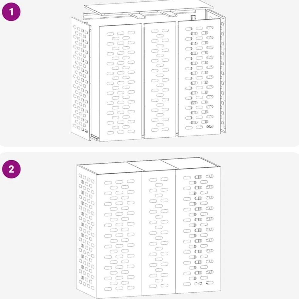 vidaXL Funda para Aire Acondicionado Plateado 110 x 50 x 105 cm Acero inoxidable Outlet