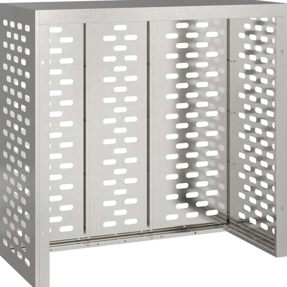 vidaXL Funda para Aire Acondicionado Plateado 110 x 50 x 105 cm Acero inoxidable Outlet