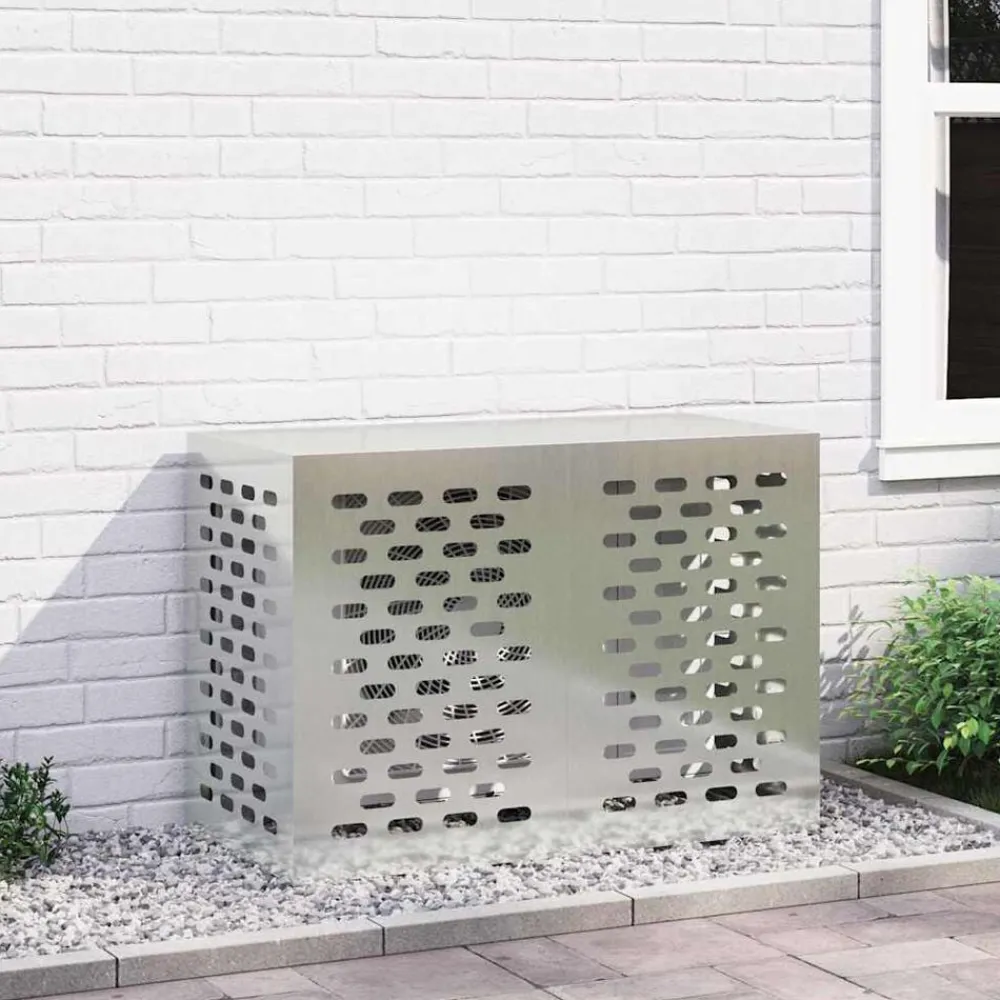 vidaXL Funda para Aire Acondicionado Plateado 100 x 50 x 70 cm Acero galvanizado Online