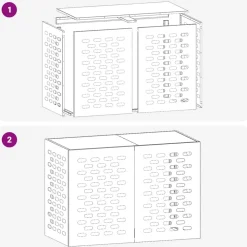 vidaXL Funda para Aire Acondicionado Plateado 100 x 50 x 70 cm Acero galvanizado Online