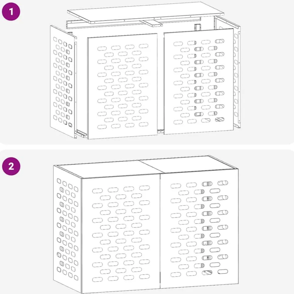 vidaXL Funda para Aire Acondicionado Plateado 100 x 50 x 70 cm Acero galvanizado Online