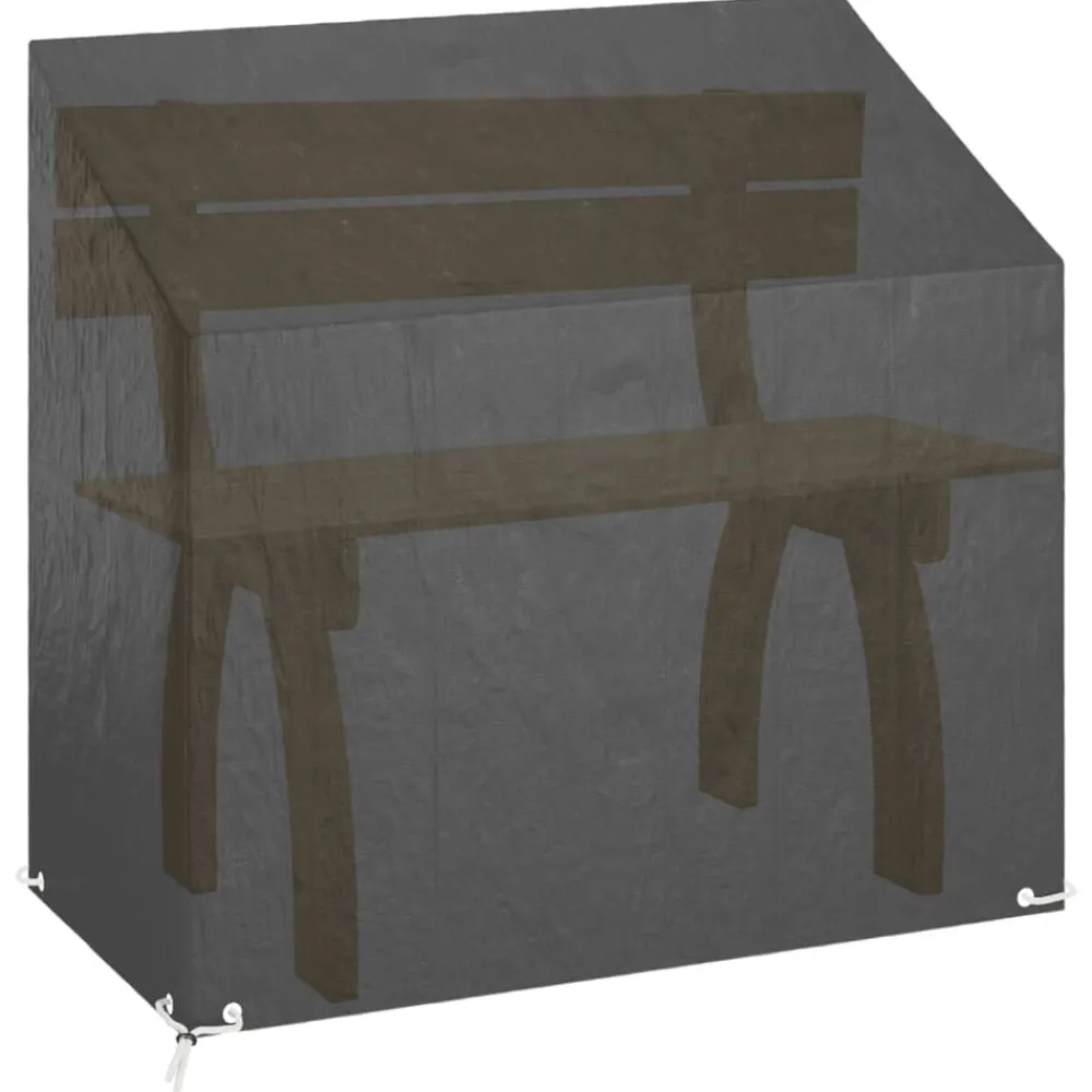 vidaXL Funda para banco de jardín 8 ojales polietileno 130x70x70/88 cm Hot