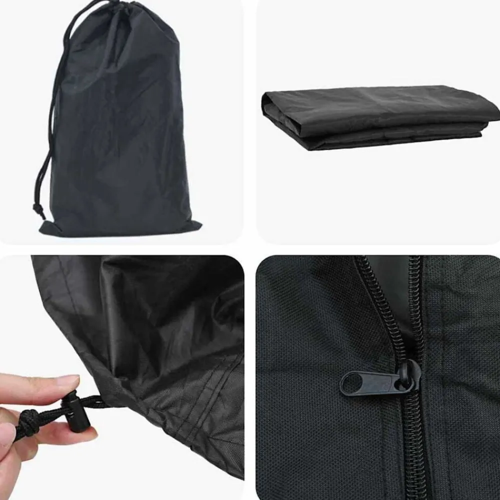 vidaXL Accesorios Para Muebles De Jardín-Funda para leñero Liso Negro 61 x 122 x 106 cm Tela Oxford 420D