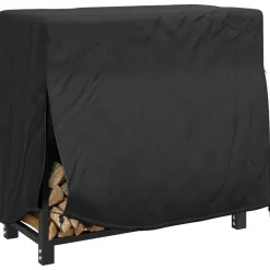 vidaXL Funda para leñero Liso Negro 61 x 122 x 106 cm Tela Oxford 210D Discount