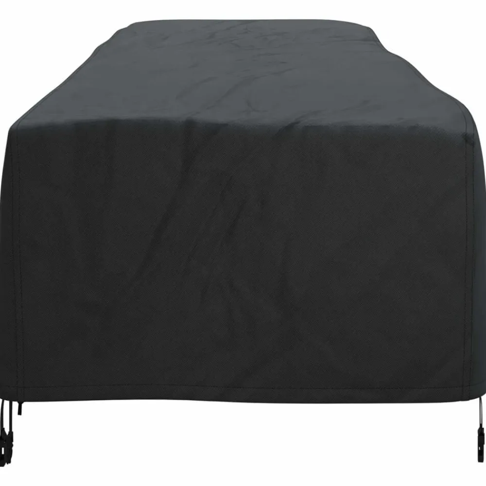 vidaXL Accesorios Para Muebles De Jardín-Funda para Loungers Liso Negro 74 x 210 x 40 cm tela