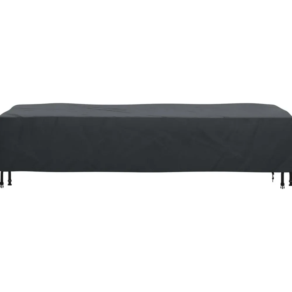 vidaXL Accesorios Para Muebles De Jardín-Funda para Loungers Liso Negro 74 x 210 x 40 cm tela
