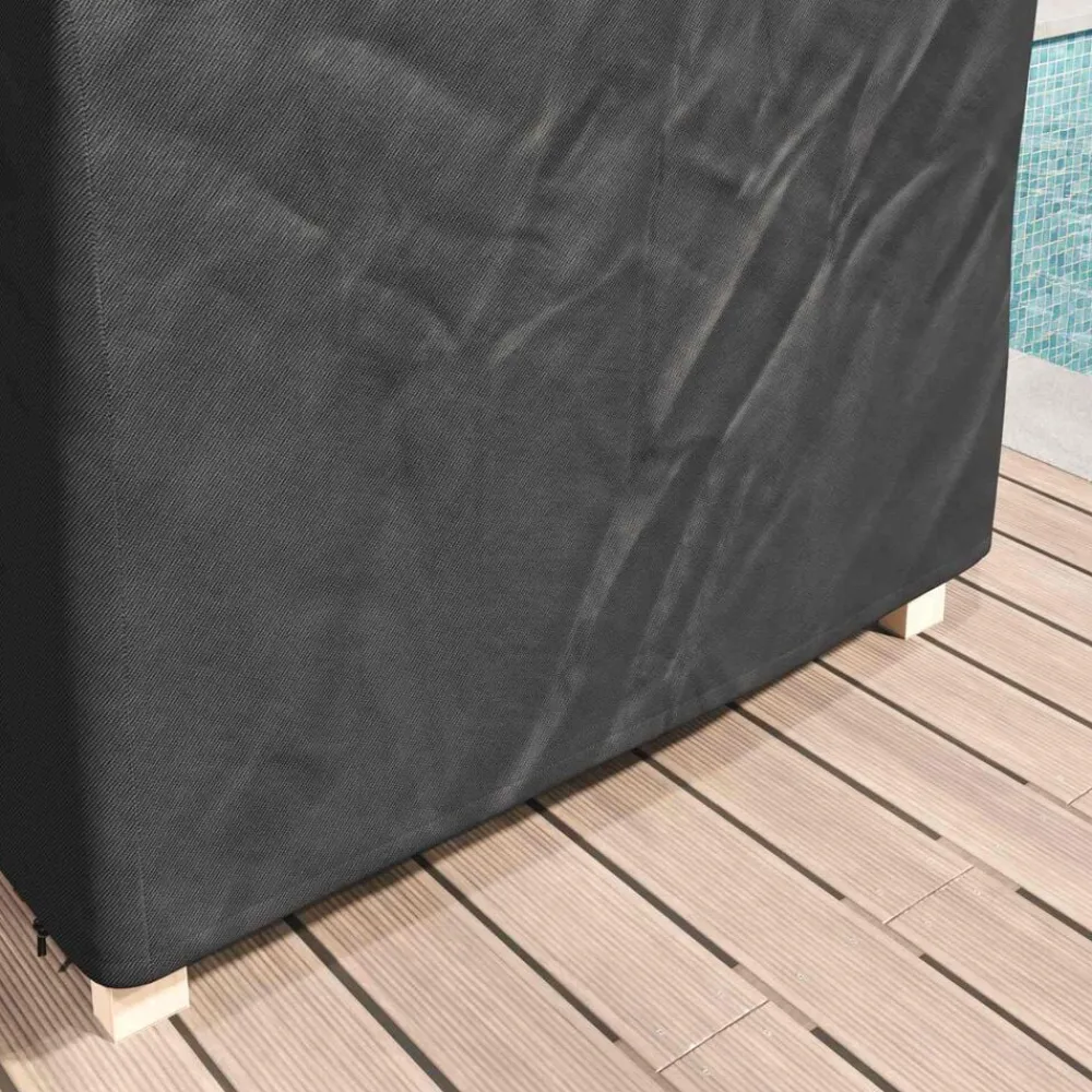 vidaXL Funda para Loungers Liso Negro 205 x 100 x 70 cm tela Online