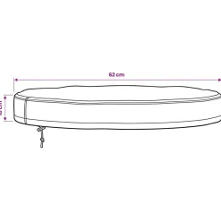 vidaXL Funda para mesa de exterior 62 x 62 x 10 cm Tela Oxford 420D Discount