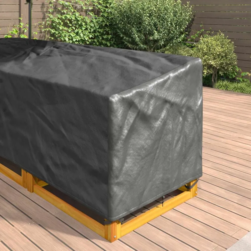vidaXL Funda para muebles Negro 250 x 180 x 80 cm Tela Oxford 210D New