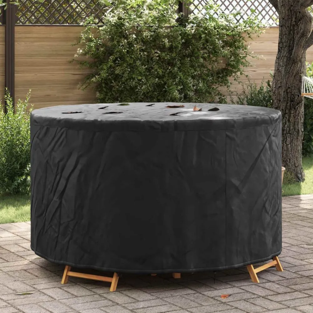 vidaXL Accesorios Para Muebles De Jardín-Funda para muebles Negro 157 x 157 x 71 cm Tela Oxford 600D