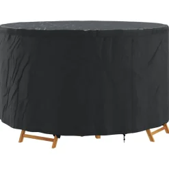 vidaXL Accesorios Para Muebles De Jardín-Funda para muebles Negro 157 x 157 x 71 cm Tela Oxford 600D