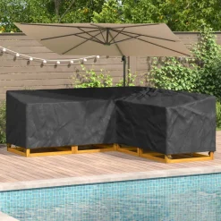 vidaXL Funda para muebles Negro 235 x 235 x 85 cm Tela Oxford 600D Sale
