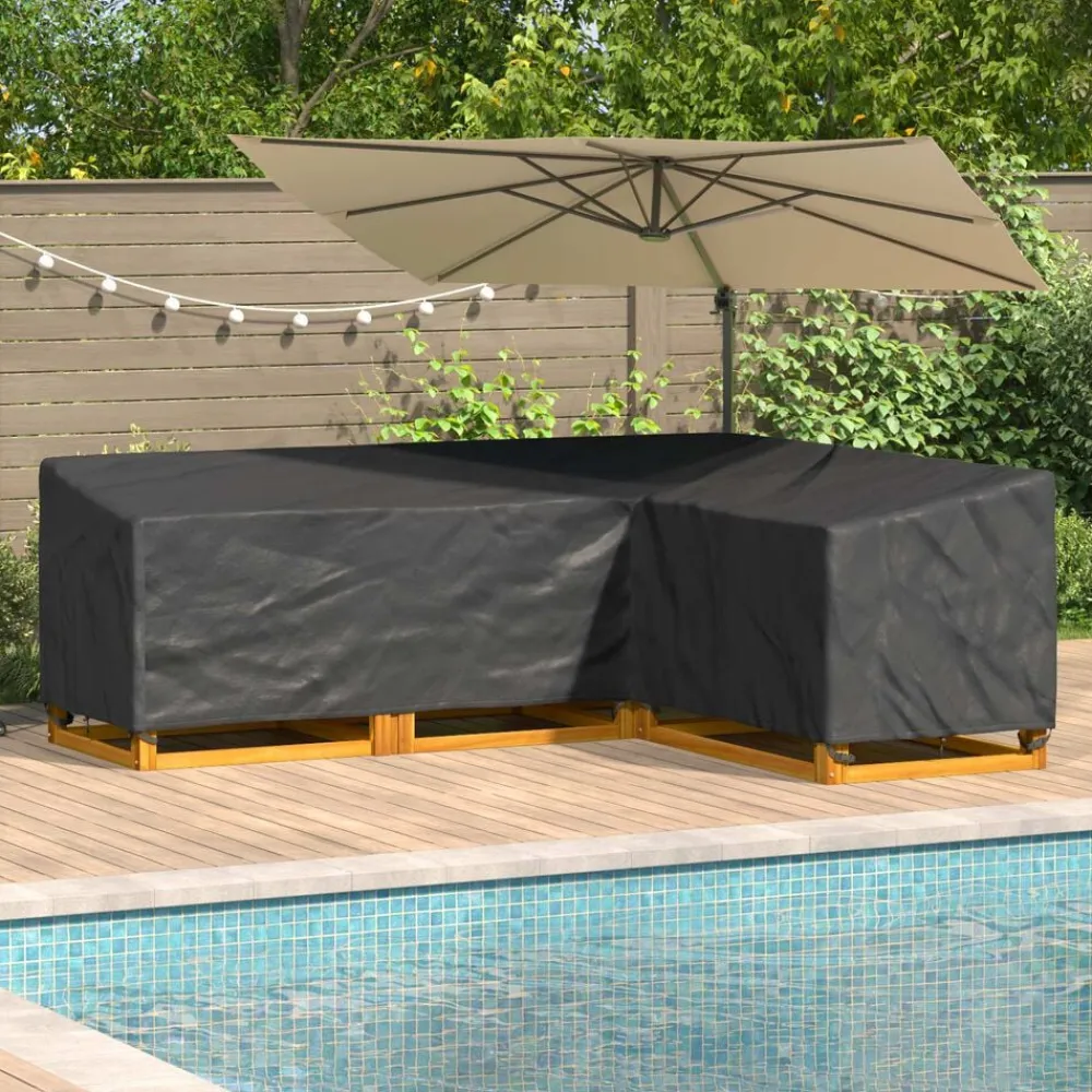 vidaXL Funda para muebles Negro 250 x 180 x 80 cm Tela Oxford 210D Discount