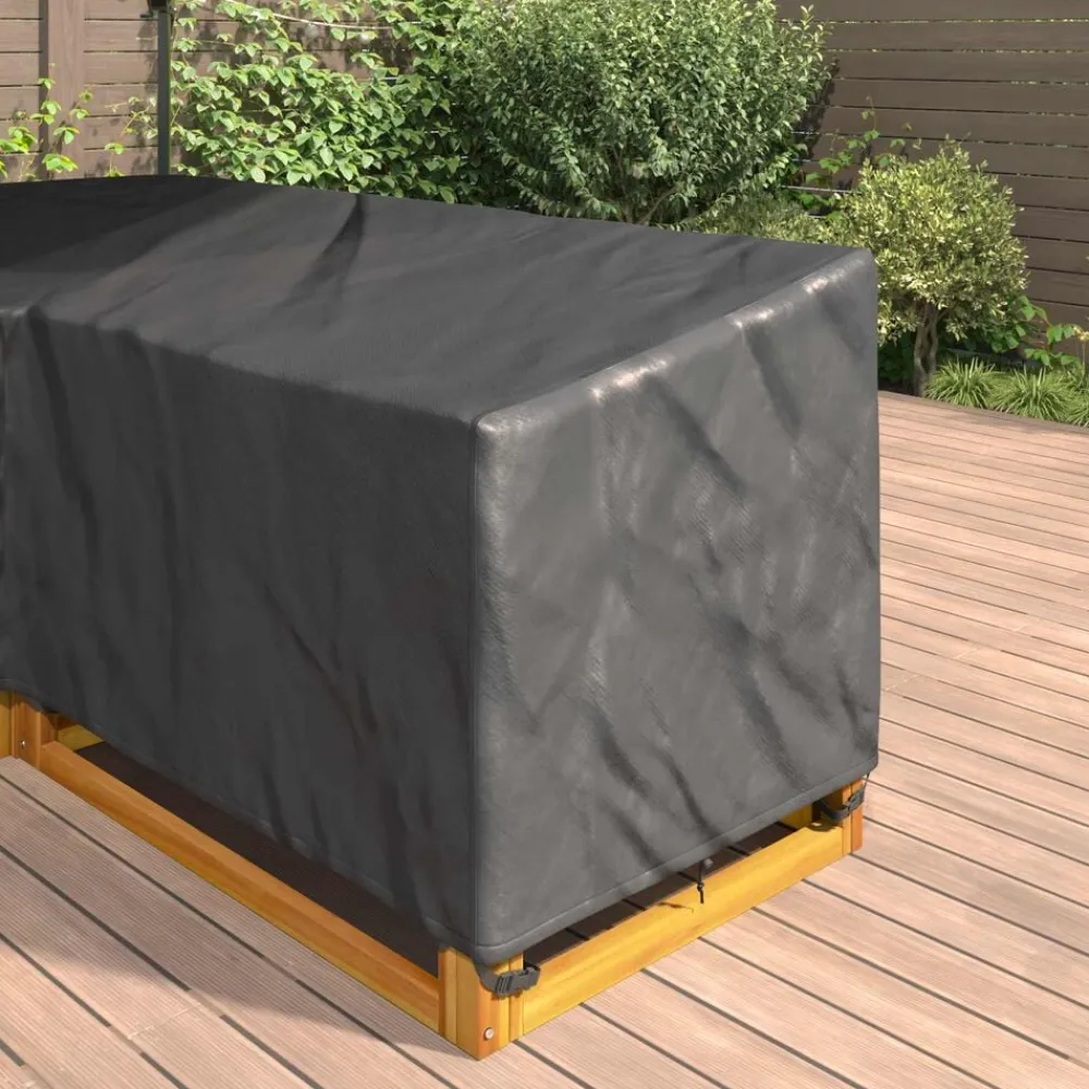 vidaXL Funda para muebles Negro 250 x 180 x 80 cm Tela Oxford 210D Discount