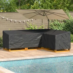 vidaXL Accesorios Para Muebles De Jardín-Funda para muebles Negro 250 x 180 x 80 cm Tela Oxford 420D