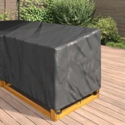 vidaXL Accesorios Para Muebles De Jardín-Funda para muebles Negro 250 x 180 x 80 cm Tela Oxford 420D