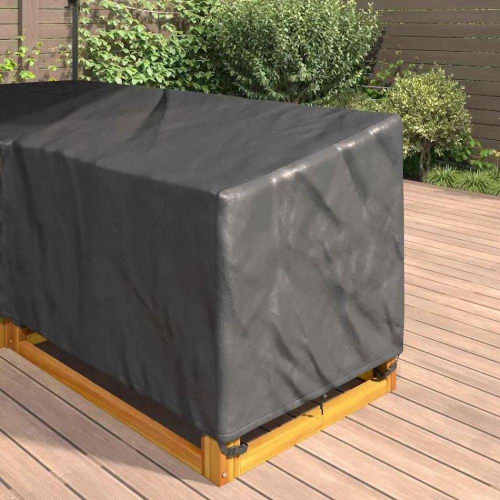 vidaXL Accesorios Para Muebles De Jardín-Funda para muebles Negro 250 x 180 x 80 cm Tela Oxford 420D