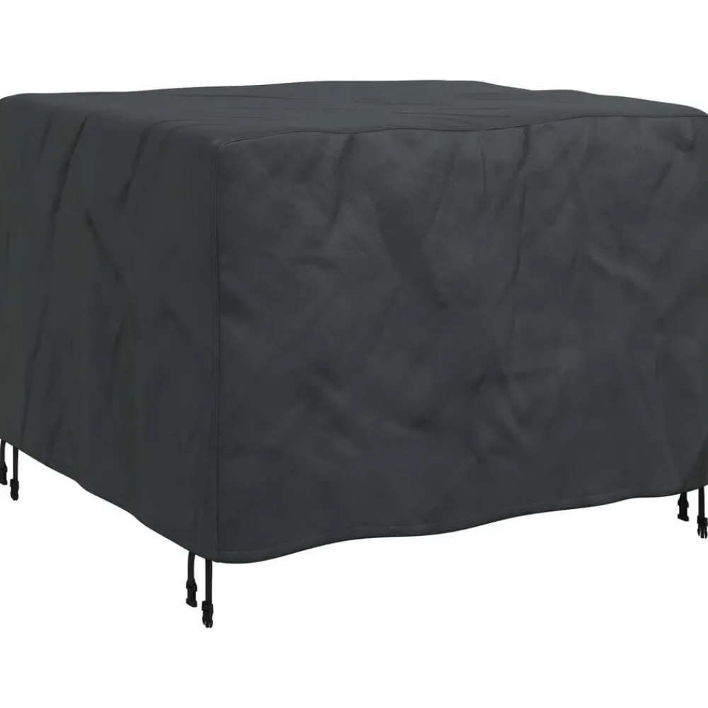 vidaXL Accesorios Para Muebles De Jardín-Funda para muebles Liso Negro 113 x 113 x 73 cm 420D