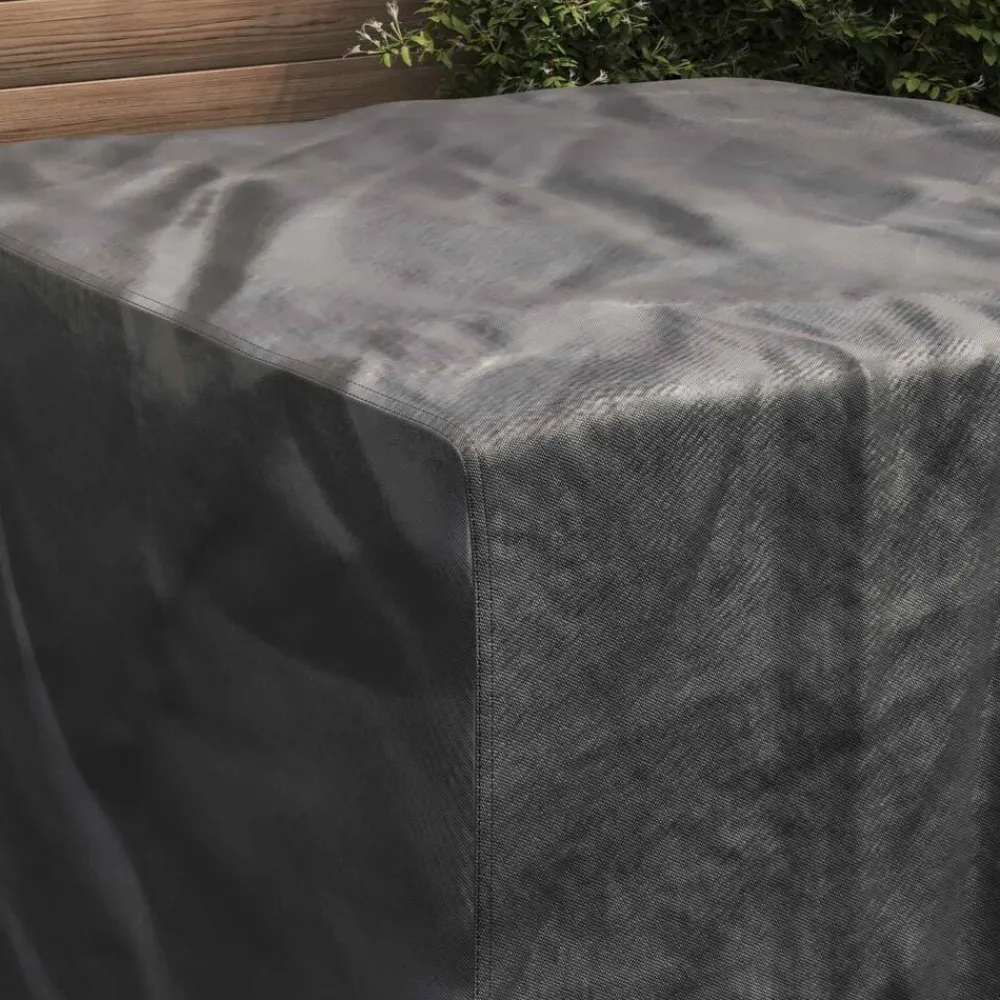 vidaXL Accesorios Para Muebles De Jardín-Funda para muebles Liso Negro 113 x 113 x 73 cm 420D