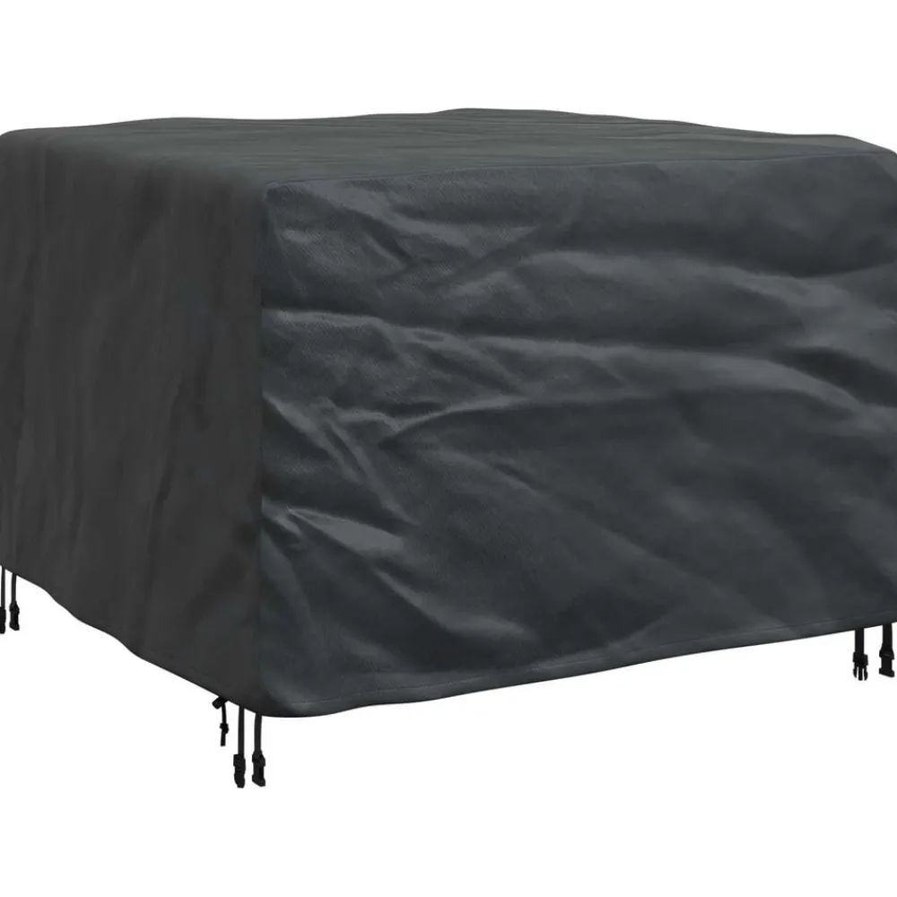 vidaXL Accesorios Para Muebles De Jardín-Funda para muebles Liso Negro 113 x 113 x 73 cm 420D