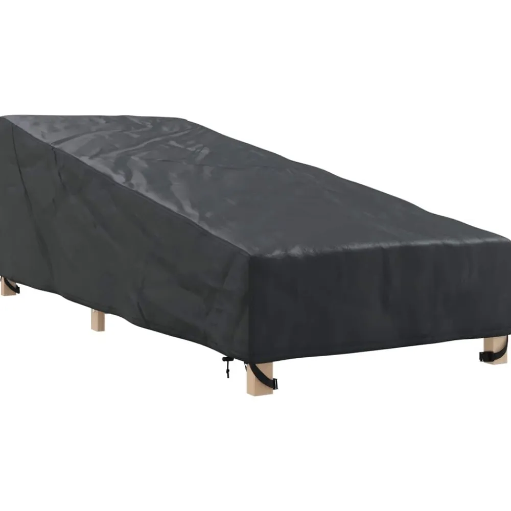 vidaXL Funda para muebles de exterior Negro 195 x 76 x 82 cm Hot