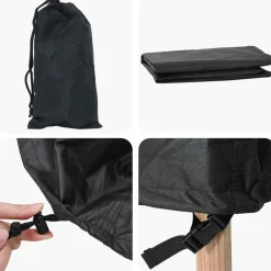 vidaXL Funda para muebles de exterior Negro 195 x 76 x 82 cm Hot