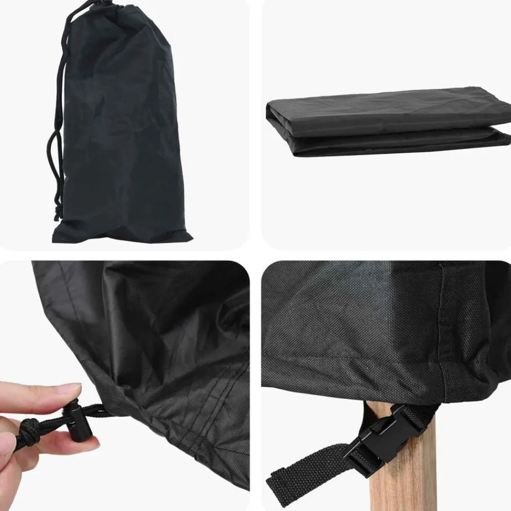 vidaXL Funda para muebles de exterior Negro 195 x 76 x 82 cm Hot