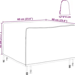 vidaXL Funda para muebles Negro 60 x 60 x 45 cm Tela Oxford 420D Online