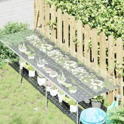 vidaXL Jardín-Funda para plantas con ojales PVC 1x3 m