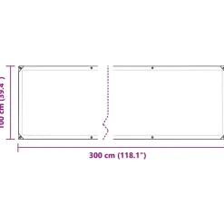 vidaXL Jardín-Funda para plantas con ojales PVC 1x3 m