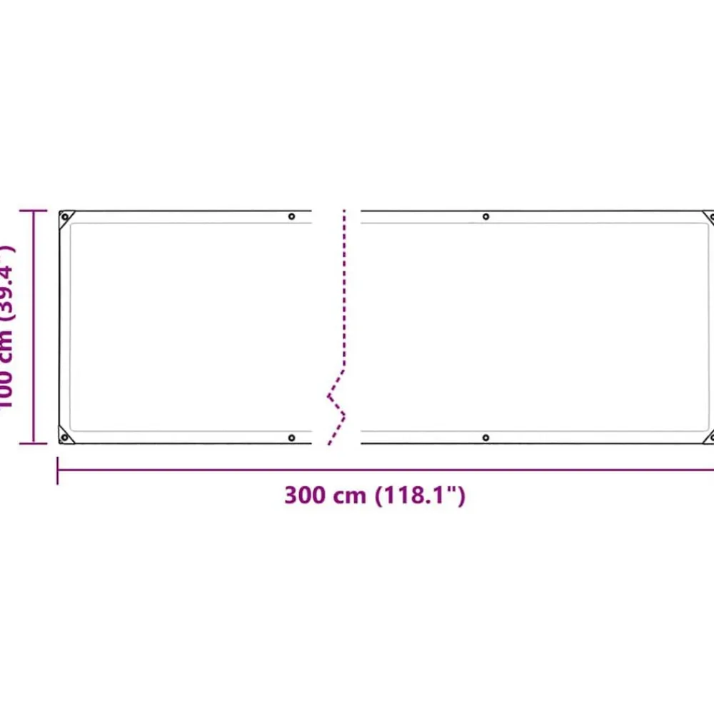 vidaXL Jardín-Funda para plantas con ojales PVC 1x3 m