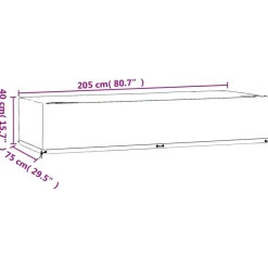 vidaXL Accesorios Para Muebles De Jardín-Funda para tumbona 12 ojales polietileno 205x75x40 cm