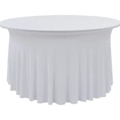 vidaXL Decoración-Fundas elásticas para mesa 2 uds con falda 120x74 cm