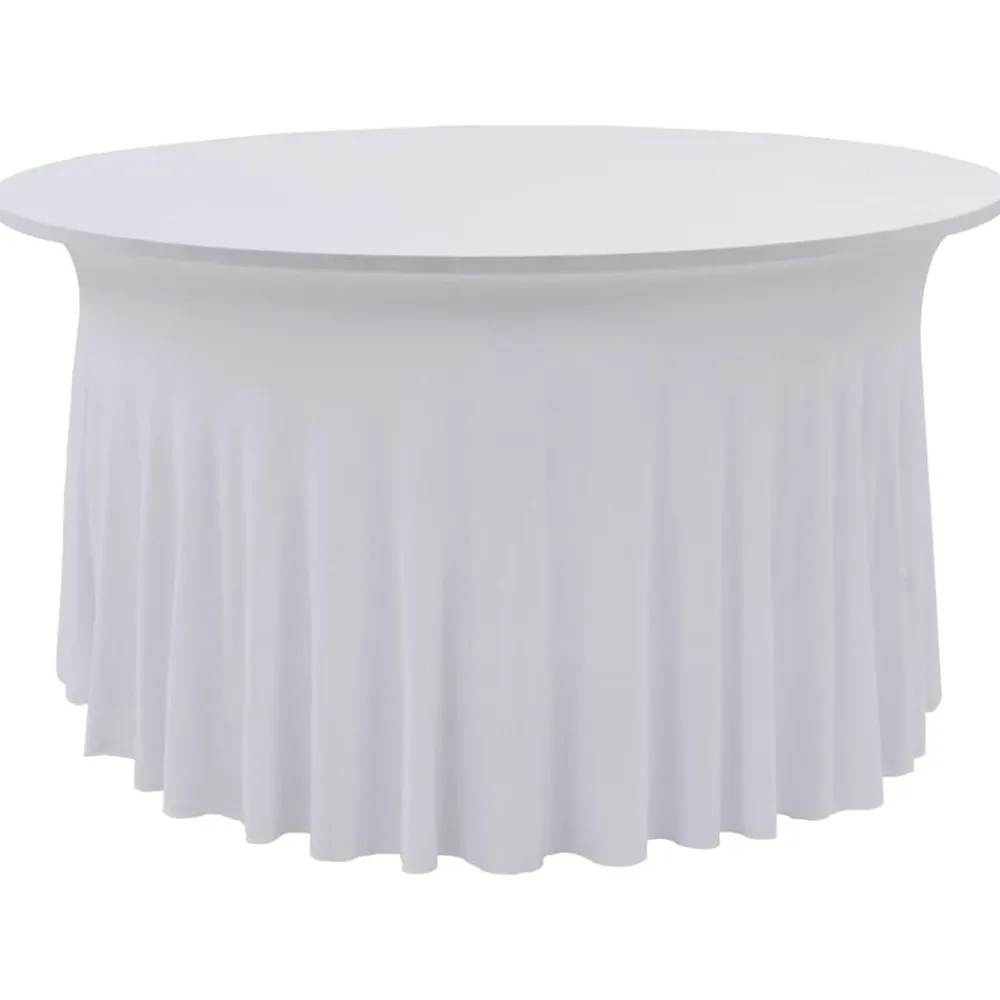 vidaXL Decoración-Fundas elásticas para mesa 2 uds con falda 120x74 cm