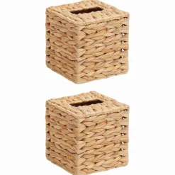 vidaXL Accesorios Para El Baño-Fundas para Cajas de Tejido 2 pcs Jacinto de agua Natural
