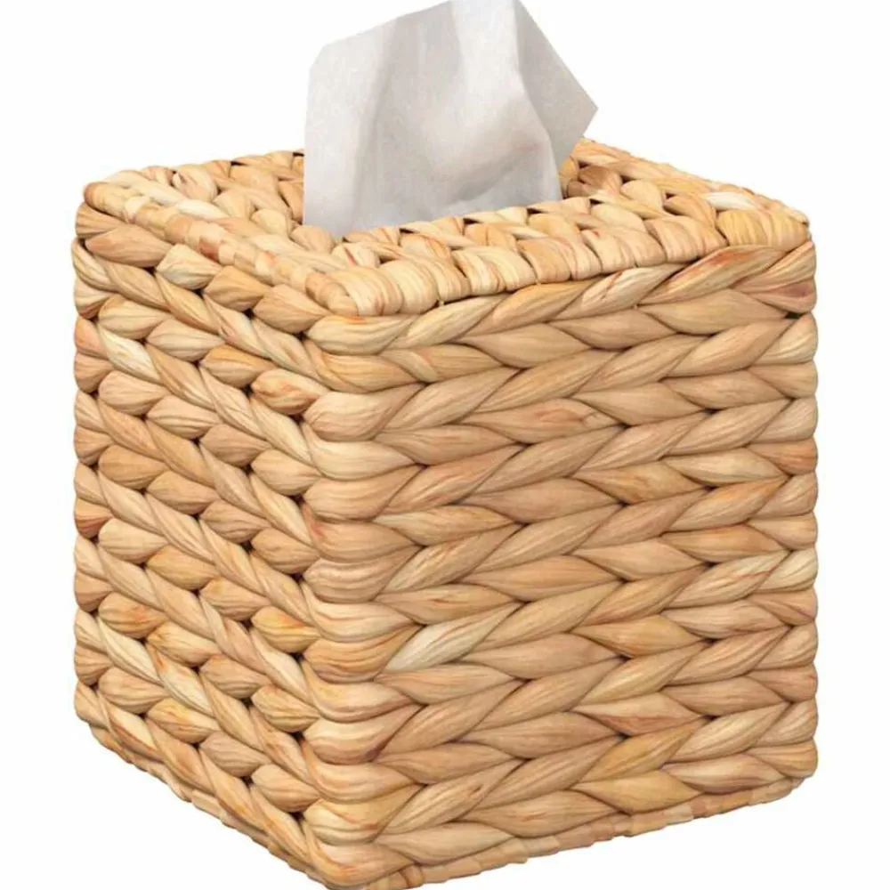 vidaXL Accesorios Para El Baño-Fundas para Cajas de Tejido 2 pcs Jacinto de agua Natural
