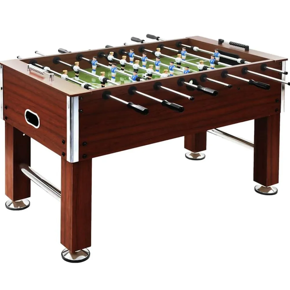 vidaXL Futbolín de acero 60 kg marrón 140x74,5x87,5 cm Marrón