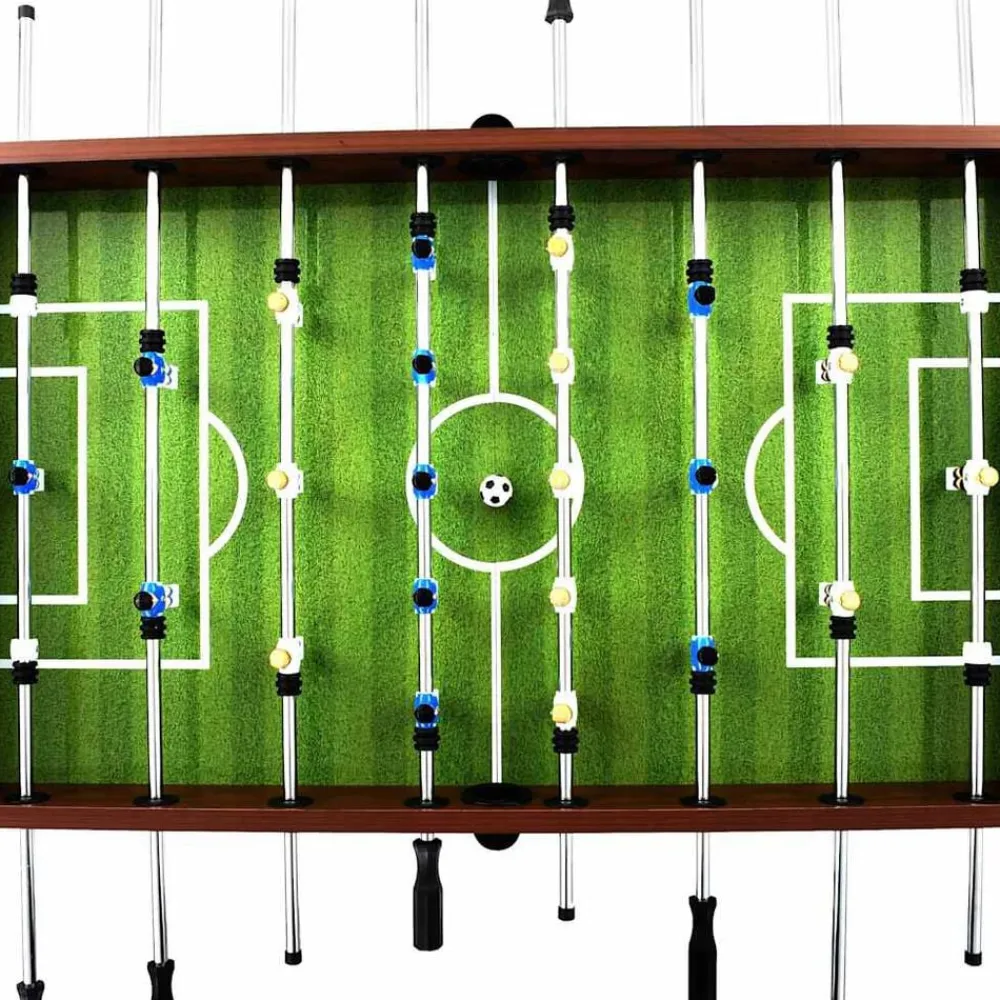 vidaXL Futbolín de acero 60 kg marrón 140x74,5x87,5 cm Marrón