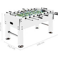 vidaXL Juegos De Interior-Futbolín de acero 60 kg 140x74,5x87,5 cm