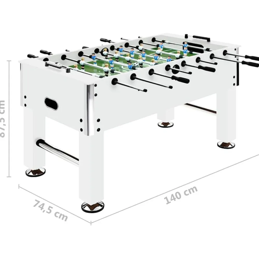 vidaXL Juegos De Interior-Futbolín de acero 60 kg 140x74,5x87,5 cm
