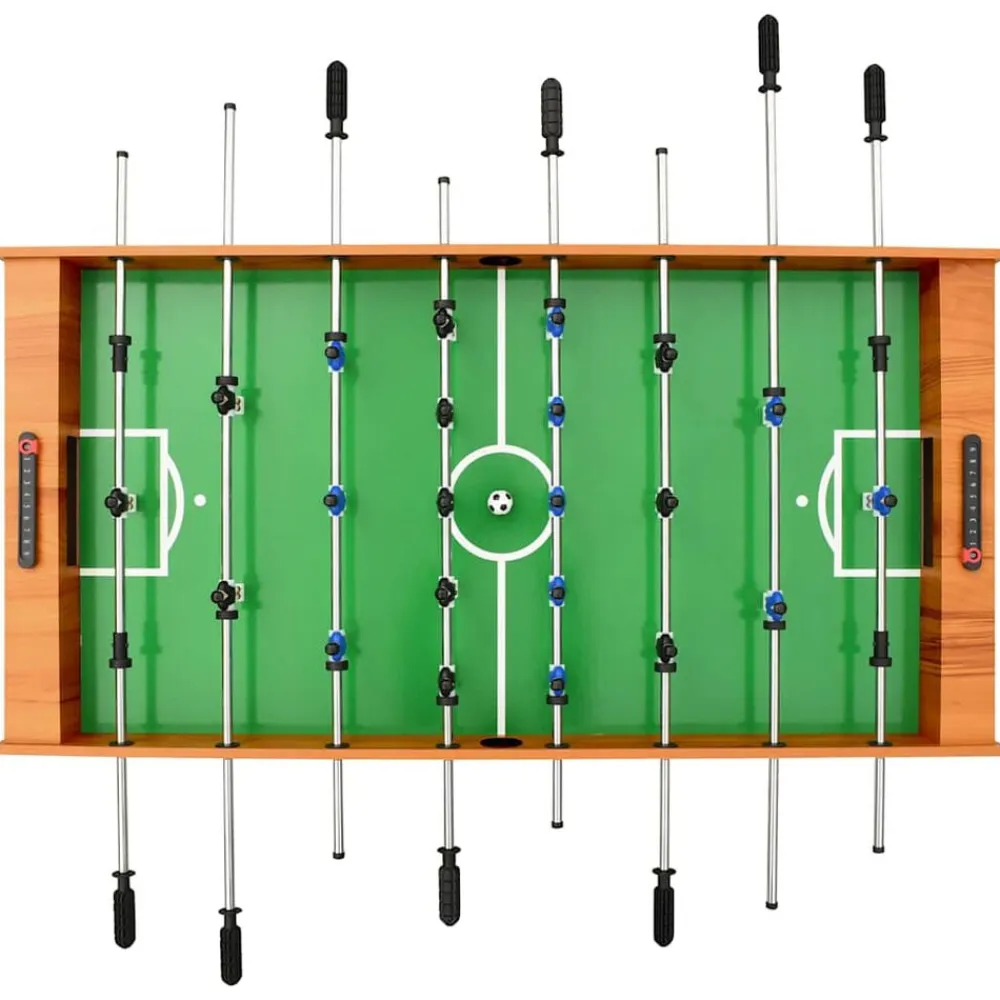 vidaXL Juegos De Interior-Futbolín plegable marrón claro 121x61x80 cm