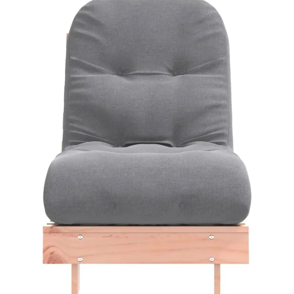 vidaXL Futón sofá cama con colchón madera maciza Douglas 60x206x11 cm Douglas natural Best