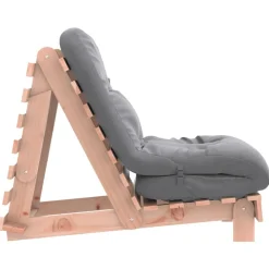 vidaXL Futón sofá cama con colchón madera maciza Douglas 60x206x11 cm Douglas natural Best
