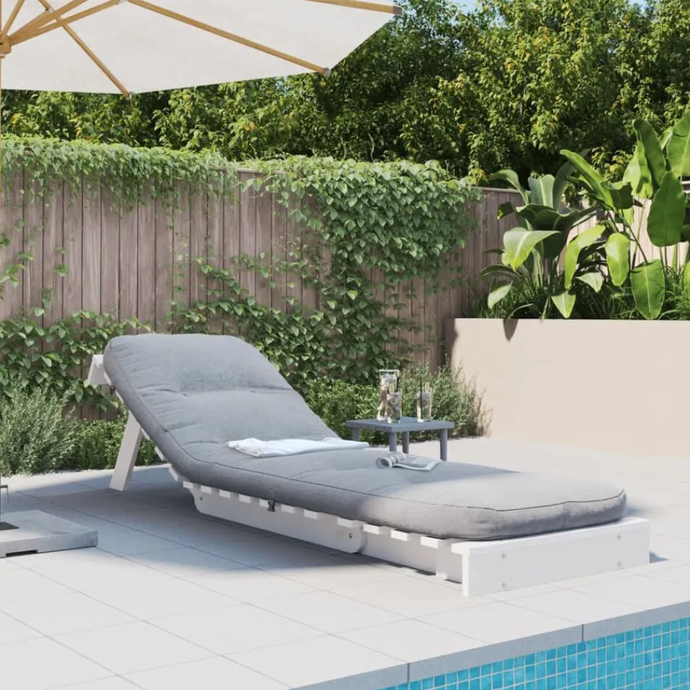 vidaXL Futones-Futón sofá cama con colchón madera maciza 60x206x11 cm