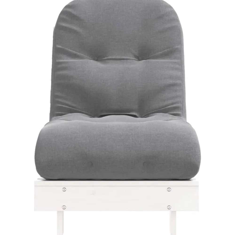vidaXL Futones-Futón sofá cama con colchón madera maciza 60x206x11 cm